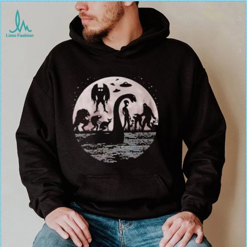 Bigfoot Loch Ness monster mothman and aliens shirt