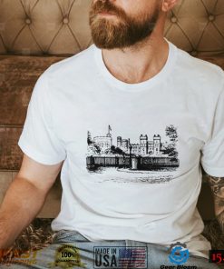 Black And White Aesthetic Design Of Windsor Castle Unisex T Shirt