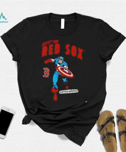 Boston Red Sox Captain America Marvel retro shirt2