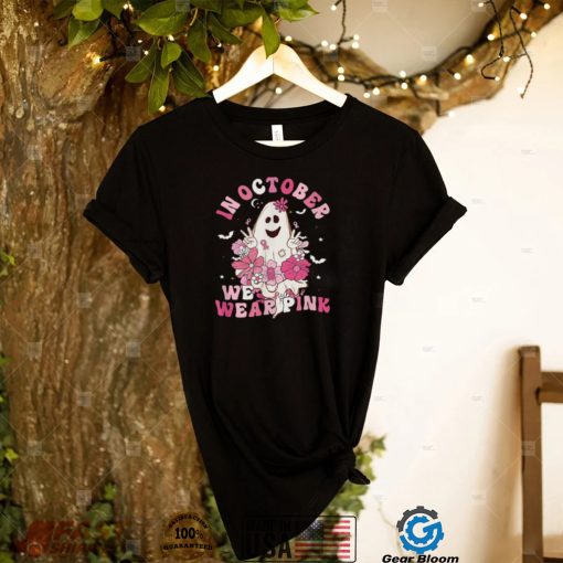 Breast Cancer Awareness T Shirt We Wear Pink Pink Ribbon Ghost