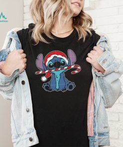 Candy Tree Santa Hat Present Holiday Stitch Christmas Sweatshirt