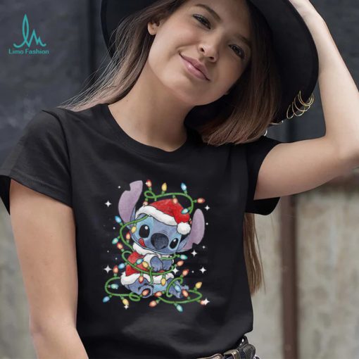 Cartoon Design Santa Hat Present Holiday Stitch Christmas Sweatshirt