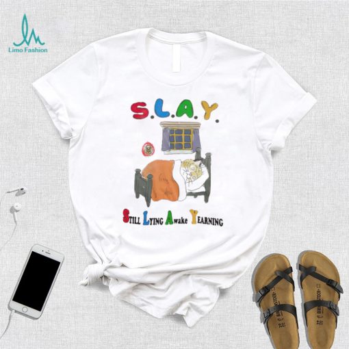 Cat slay still lying awake yearning shirt