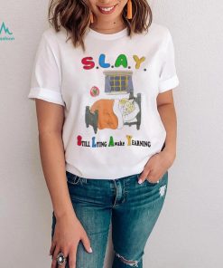 Cat slay still lying awake yearning shirt