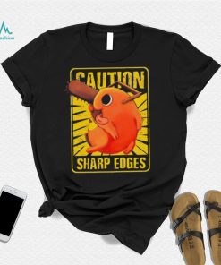Caution sharp edges pochita chainsaw man 2022 shirt