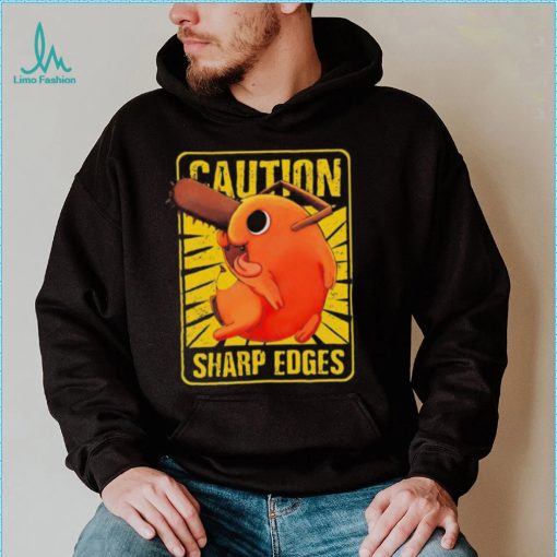 Caution sharp edges pochita chainsaw man 2022 shirt