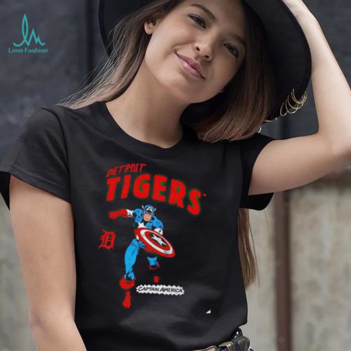 Detroit Tigers Captain America Marvel retro shirt