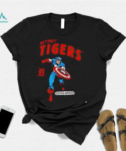 Detroit Tigers Captain America Marvel retro shirt2