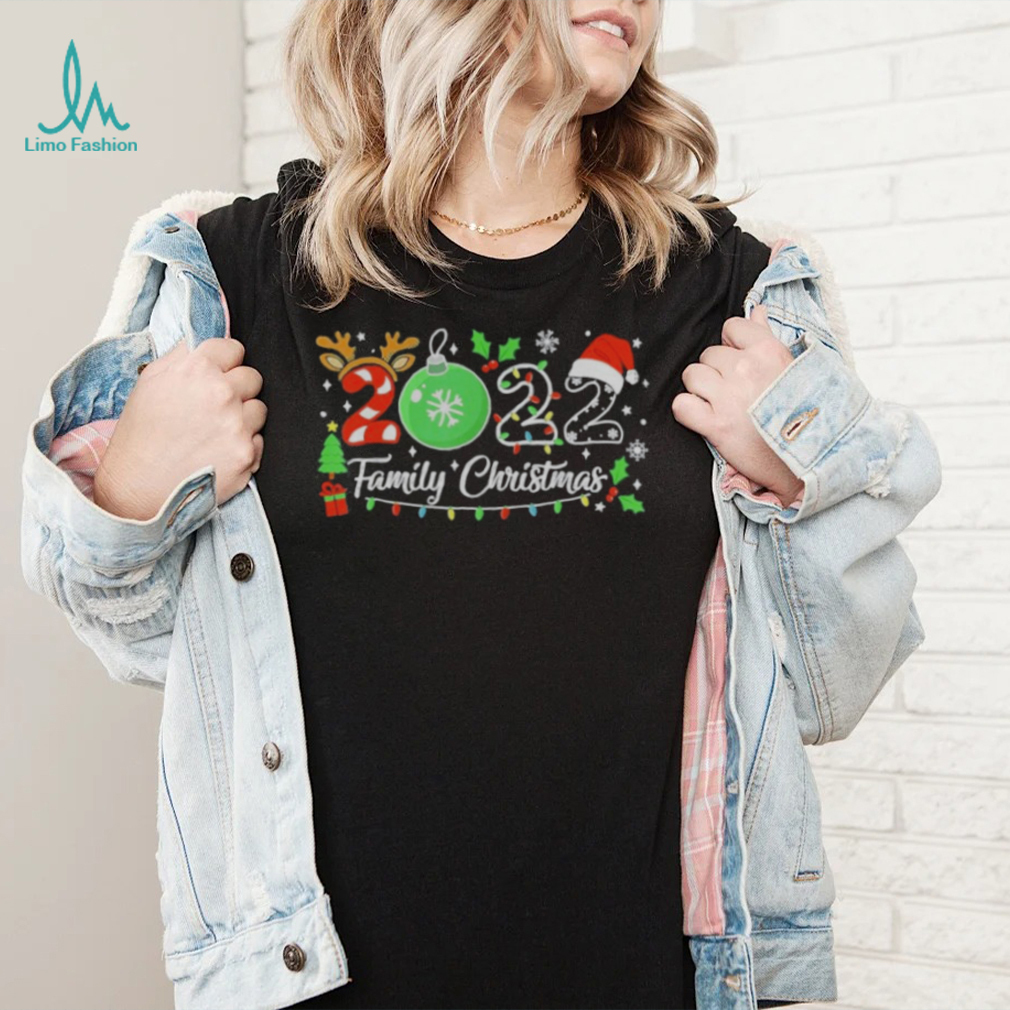 FAMILY CHRISTMAS 2022 MERRY XMAS BALL LIGHT GARDEN REINDEER SHIRT FAMILY CHRISTMAS 2022 MERRY XMAS BALL LIGHT GARDEN REINDEER SHIRT