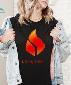 Fire Candle Light Happy Diwali Festival logo shirt