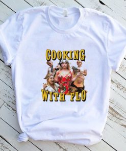 Florence Pugh Holding Cooking With Flo Shirt