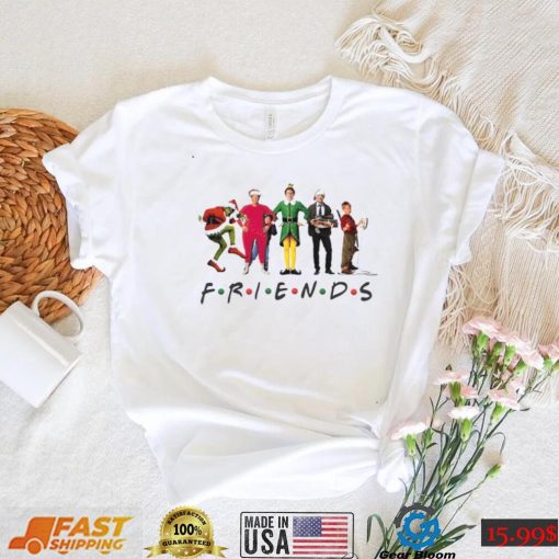 Friends Christmas TShirt, 90s Movie Actors, Family Vacation Tee, Santa Ralphie Clark Griswold Grinch Kevin McAllister
