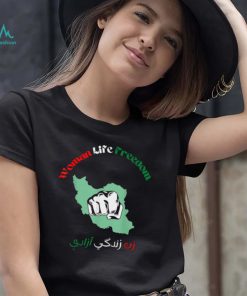 Gift Women Life Freedom Farsi Zan Zendegi Azadi With Female Fist T Shirt2
