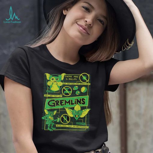 Gremlins Three Rules Schematics Horror Movie Trending Unisex T Shirt