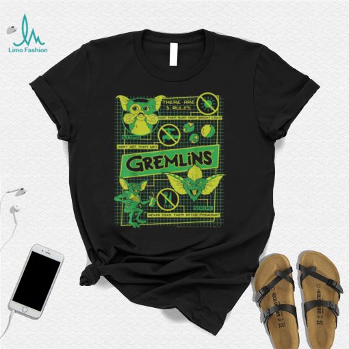 Gremlins Three Rules Schematics Horror Movie Trending Unisex T Shirt