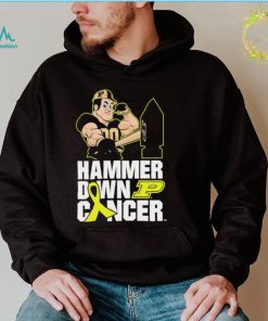 Hammer Down Cancer Purdue Boilermakers T Shirt