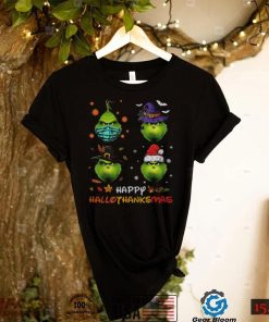 Happy Hallothanksmas Grinch And Merry Christmas shirt1