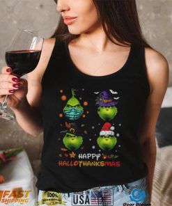 Happy Hallothanksmas Grinch And Merry Christmas shirt2