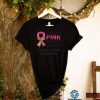 Pink Ribbon Skull Breast Cancer Awareness T Shirt