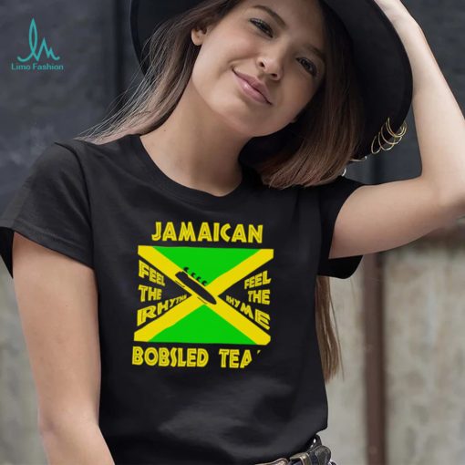 Jamaican Bobsled Team feel the rhythm feel the rhyme flag shirt