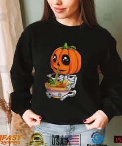 Kawaii Japanese Anime Pumpkin Halloween Ramen Food Lovers T Shirt1