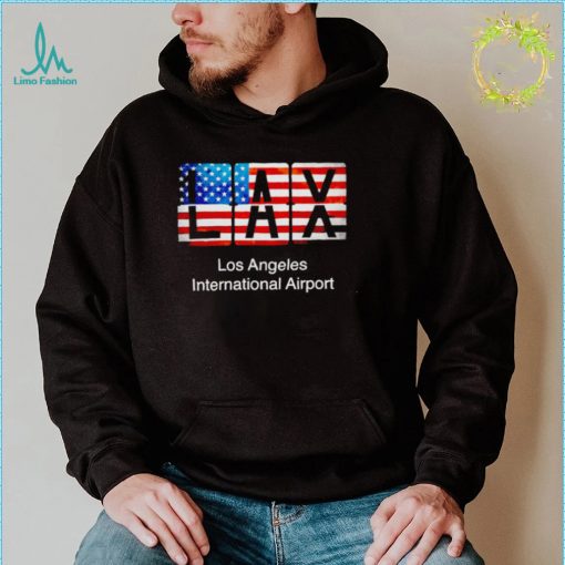 LAX Los Angeles International Airport American flag shirt