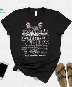 Las Vegas Raider Football Team Thank You For The Memories Signatures Shirt