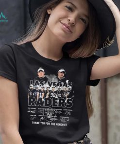 Las Vegas Raider Football Team Thank You For The Memories Signatures Shirt