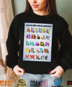 Learn the abcs with characters of dream works jr shirt1