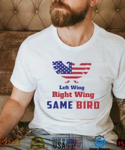 Left Wing Right Wing same bird American flag shirt