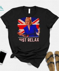 Liz Truss just relax United Kingdom flag shirt