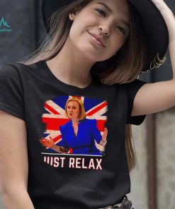 Liz Truss just relax United Kingdom flag shirt