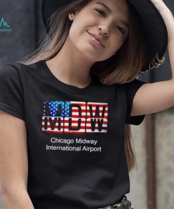 MDW Chicago Midway International Airport American flag shirt2