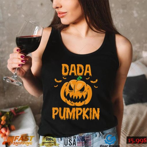 Mens Dada Pumpkin Matching Family Halloween T Shirt