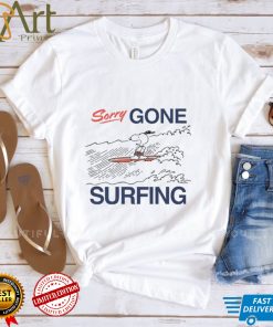 Men’s Snoopy Sorry Gone Surfing shirt