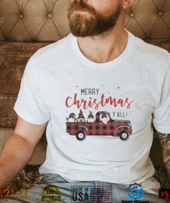 Merry Christmas Gnomes Buffalo Plaid Truck T Shirt
