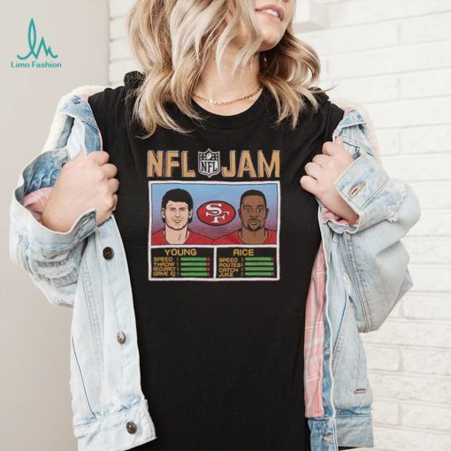 NFL Jam 49ers Young And Rice 2022 shirt