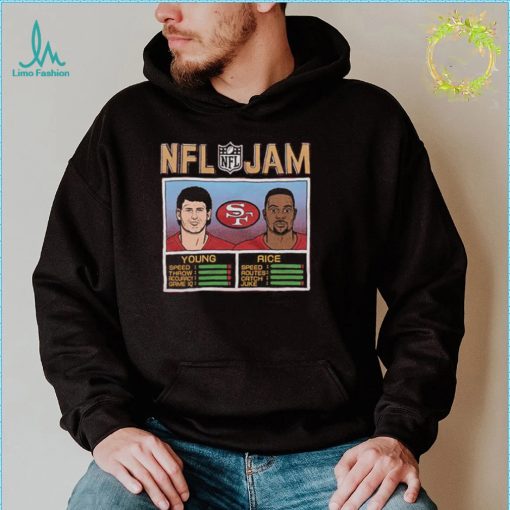 NFL Jam 49ers Young And Rice 2022 shirt