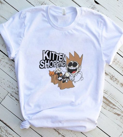 Navy Kitten Shopping cartoon shirt