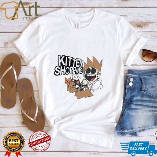 Navy Kitten Shopping cartoon shirt