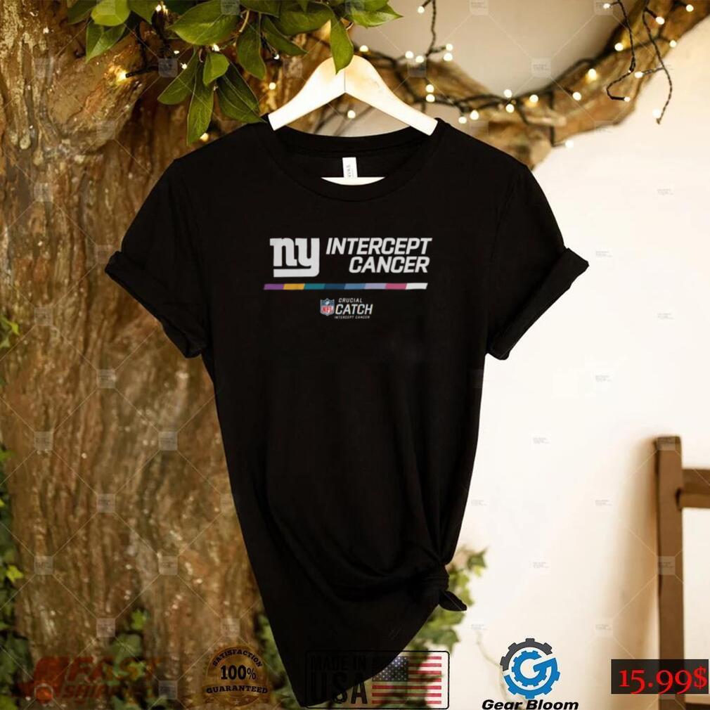 New York Giants NFL crucial catch intercept cancer 2022 graphic T shirt