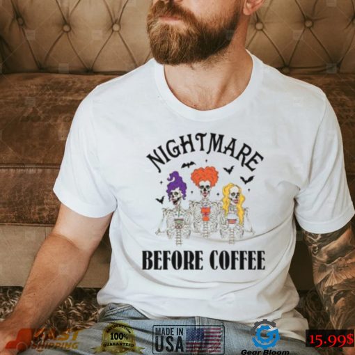 Nightmare Before coffe Hocus Pocus Skeleton Tshirt