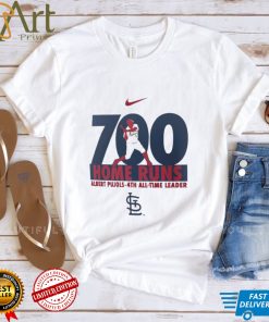 Nike Albert Pujols St. Louis Cardinals 700 Home Runs Milestone 4th All Time Leader shirt