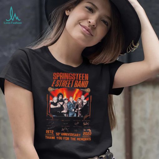 Official Bruce Springsteen Band 50st anniversary 1972 2022 thank you for the memories signatures shirt