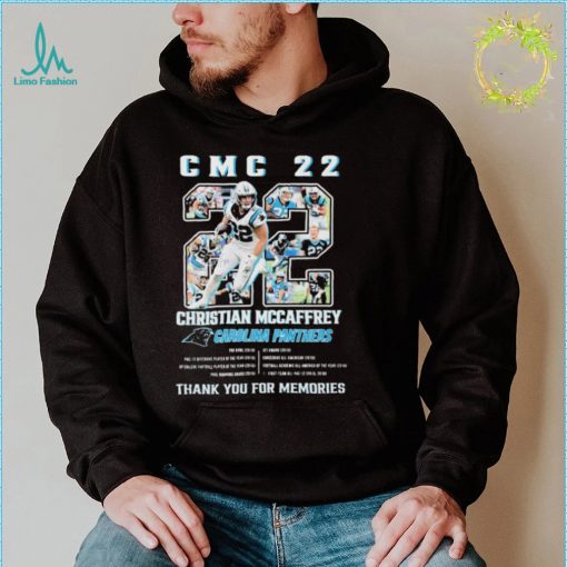 Official CMC 22 Christian Mccaffrey Carolina Panther thank you for memories shirt