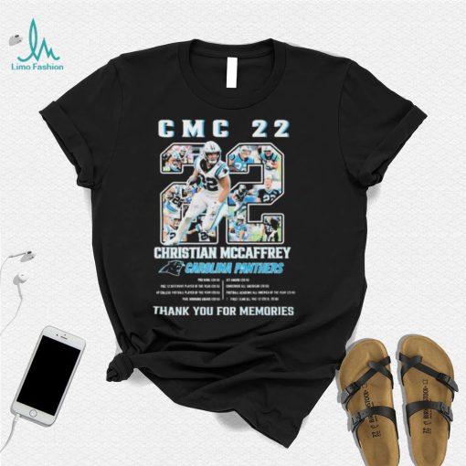 Official CMC 22 Christian Mccaffrey Carolina Panther thank you for memories shirt