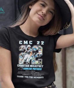 Official CMC 22 Christian Mccaffrey Carolina Panther thank you for memories shirt