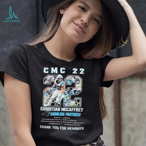Official CMC 22 Christian Mccaffrey Carolina Panther thank you for memories shirt