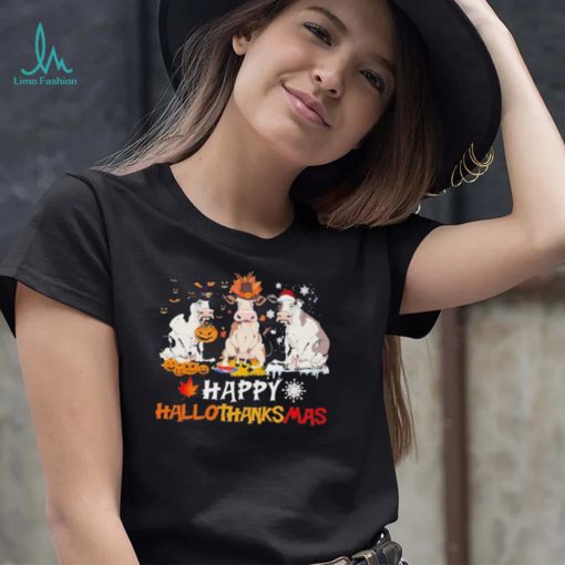 Official Dairy Cows Happy Hallothanksmas Halloween thanksgiving Christmas shirt