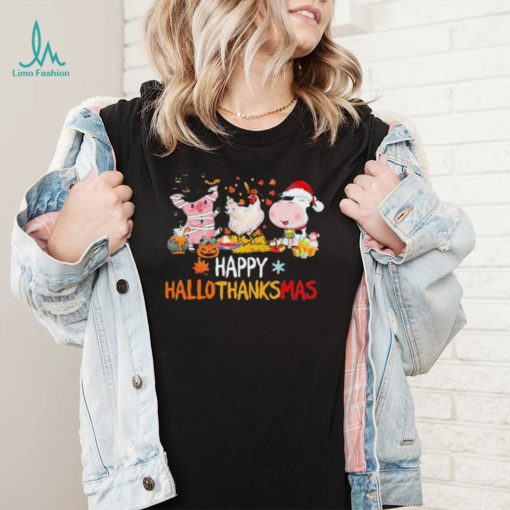 Official Happy HalloThanksMas Farm Animals shirt